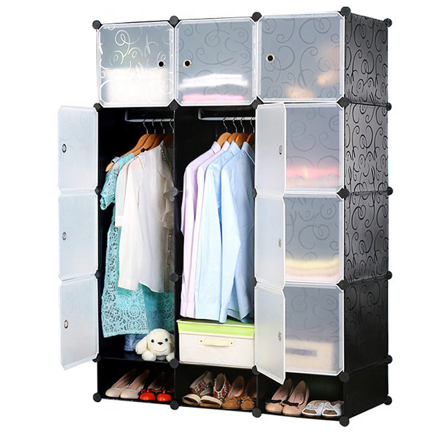 Шкаф гардероб пластиковый Storage Cube Cabinet «МР 312-62А» Черный от ...