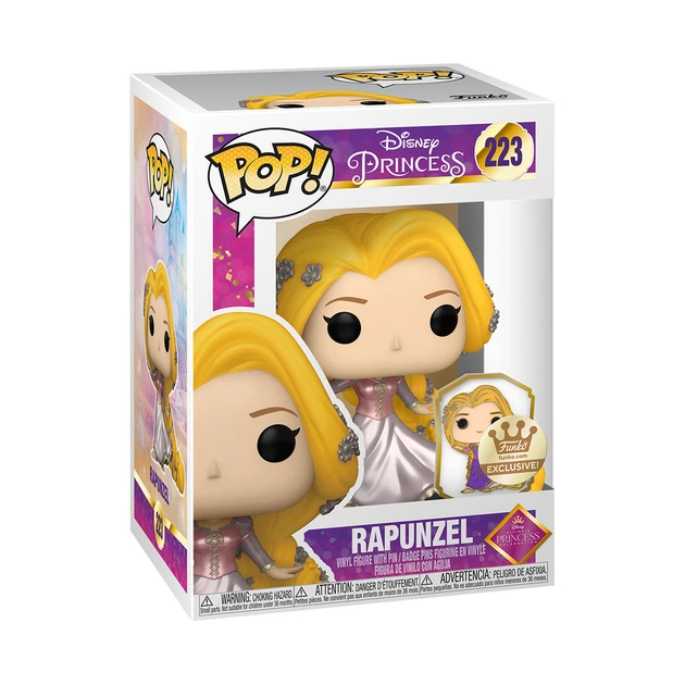 Фигурка Funko POP Принцессы Дисней: Рапунцель (золотая) со значком