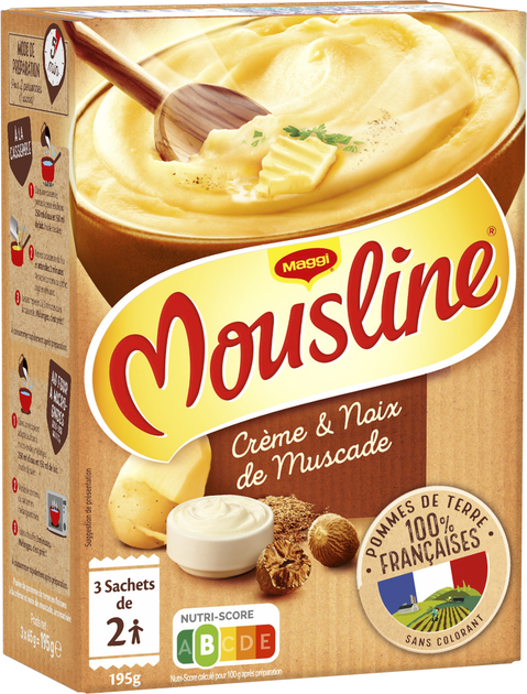 Пюре картофельное Maggi Mousline быстрого приготовления в хлопьях со ...