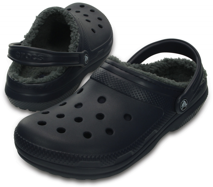 Classic lined deals crocs white