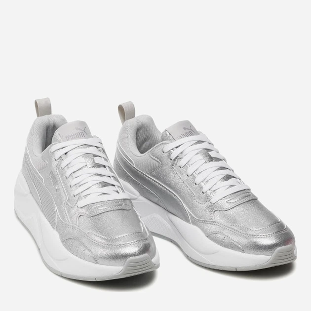 Buty sportowe damskie skórzane na platformie do kostki Puma X-Ray 2.0 Metallic 38251001 37 23 cm Srebrne (4063698525398) - obraz 3