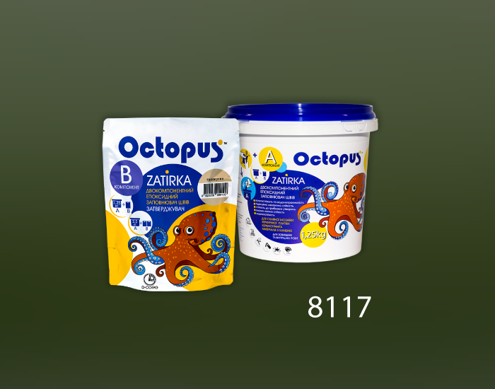 Затирка для плитки Octopus Zatirka 8117 епоксидна 1,25 кг - зображення 2