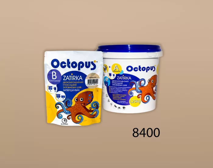 Затирка для плитки Octopus Zatirka 8400 епоксидна 1,25 кг - зображення 2