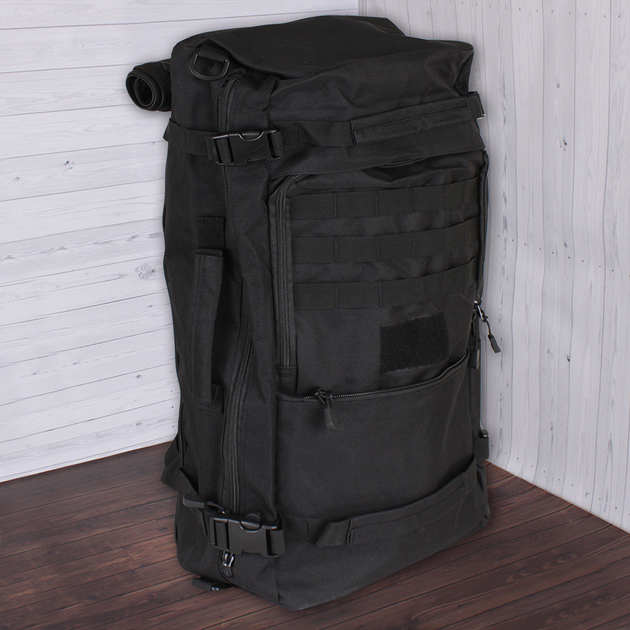 Трансформер рюкзак-сумка водонепроникний de esse 8825-black Чорний - зображення 1