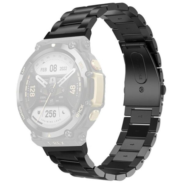 Ремешок Deexe Stainless Steel для Amazfit T-ReX 2 - Black – фото ...
