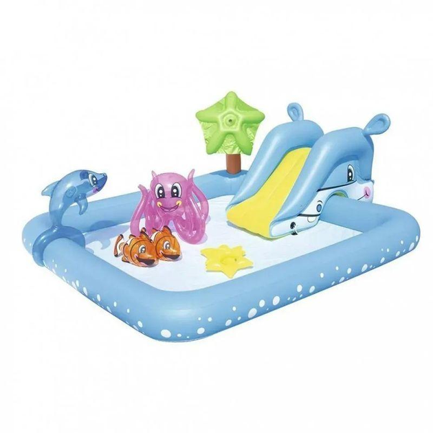 Бассейн детский надувной Bestway с горкой и игрушками 239x206x86 см ...