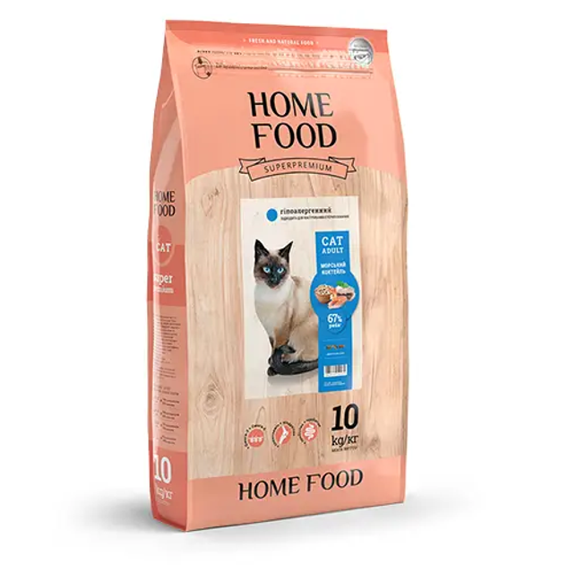 Сухой корм для взрослых котов Home Food Морской коктейль 10 кг от ...