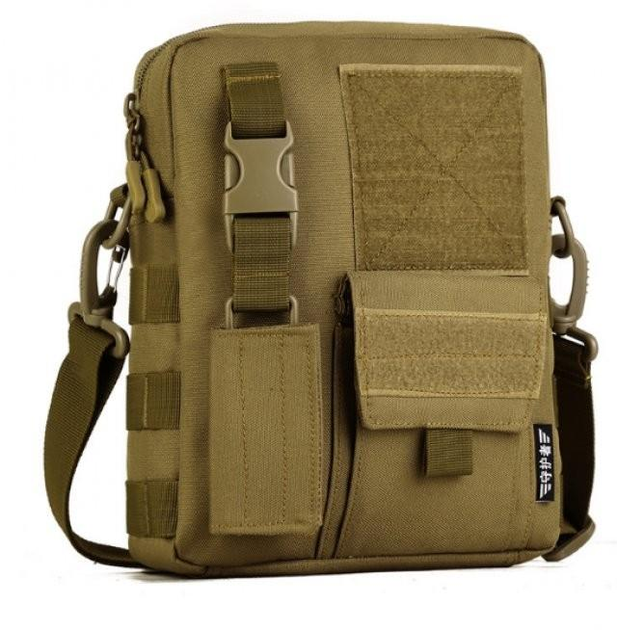 Армейская наплечная сумка Защитник 135 хаки - изображение 1