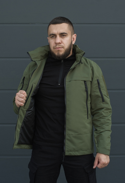 Куртка тактическая на молнии с капюшоном XL wal khaki - изображение 2
