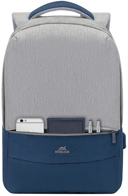 Plecak na laptopa RIVACASE 7562 15.6" Grey/Dark Blue (7562 (Grey/Dark Blue)) - obraz 11