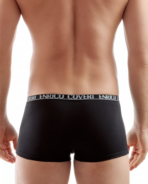 Черные трусы боксеры Enrico Coveri EB1001 Nero 50(L) Черный - Фото 2 Черные трусы боксеры Enrico Coveri EB1001 Nero 50(L) Черный - изображение 2