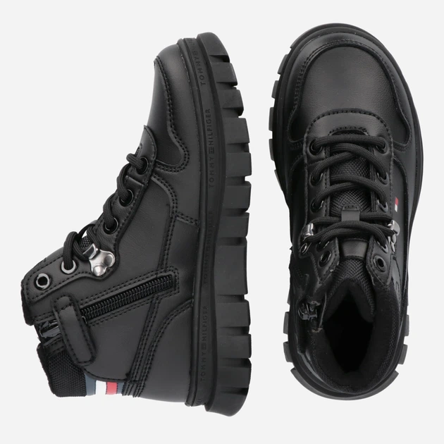 Jesienne trzewiki chłopięce Tommy Hilfiger T3B5-32518-1355999 36 Czarne (8056380916846) - obraz 4