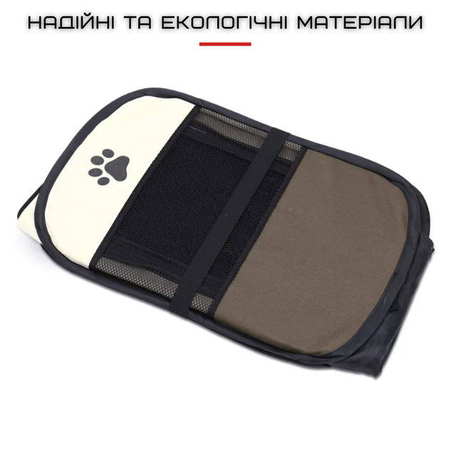 Манеж Для Собак и Кошек Переносной 73 см Сборный Вольер Для Котят и Щенков Водонепроницаемый Коричневый - Фото 4 Манеж Для Собак и Кошек Переносной 73 см Сборный Вольер Для Котят и Щенков Водонепроницаемый Коричневый - изображение 4