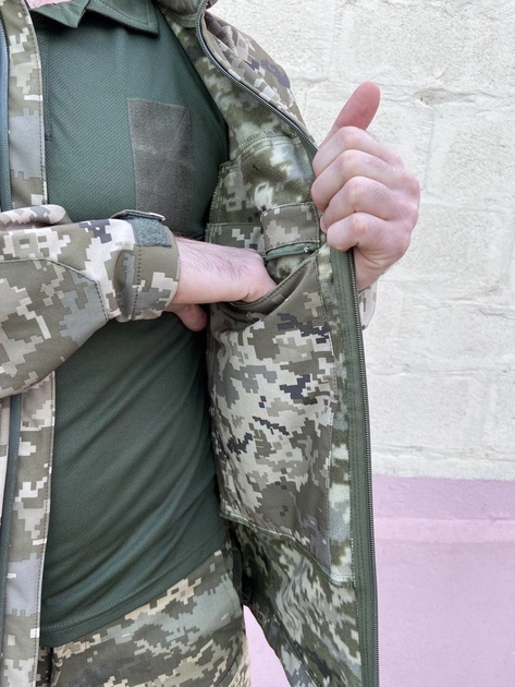 Військова тактична куртка Софт Шелл Хакі Піксель 54 (XXL) - зображення 2