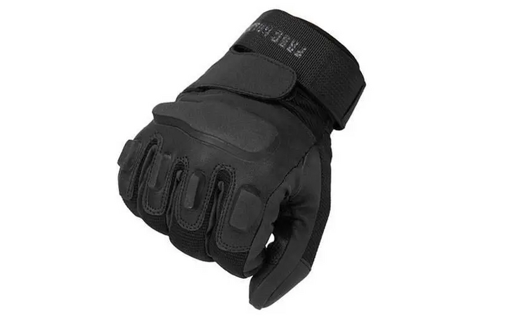 Военные перчатки тактические спорт охота с закрытыми пальцами (473155-Prob) ХL Черные - изображение 2