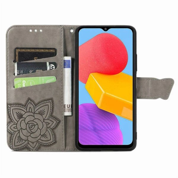 Чехол-книжка с рисунком UniCase Butterfly Pattern для Samsung Galaxy M13 (M135) - Grey - изображение 4