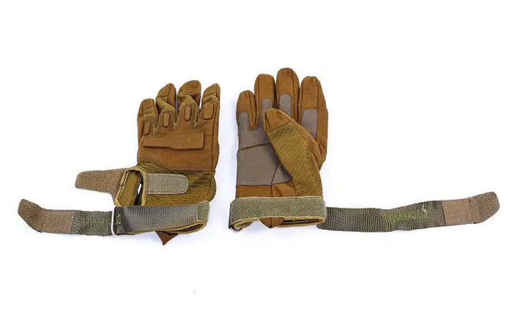 Военные перчатки тактические спорт охота с закрытыми пальцами (473156-Prob) L Оливковые - изображение 1
