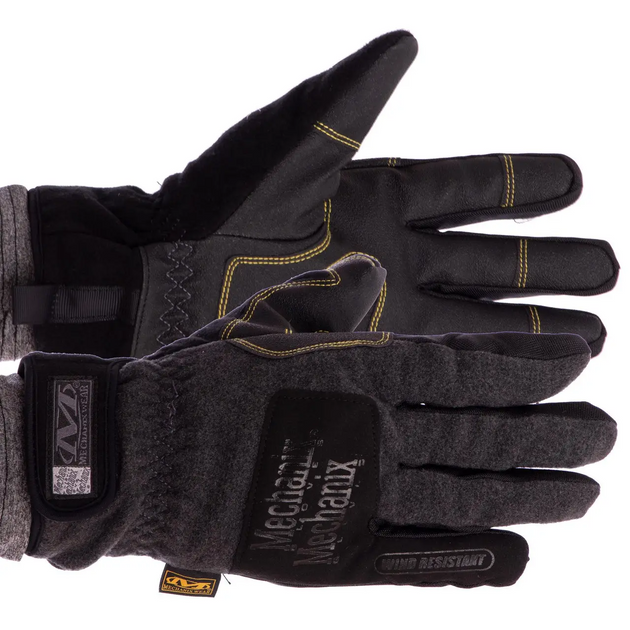 Закриті велосипедні рукавички тактичні теплі текстильні полювання (473151-Prob) М Чорні - зображення 1