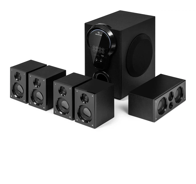 Акустична система Auna Area 525 DG 5.1 (10036135) 125Вт RMS BT USB SD AUX - Фото 1 Акустична система Auna Area 525 DG 5.1 (10036135) 125Вт RMS BT USB SD AUX - зображення 1