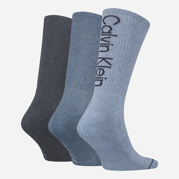 Набор мужских носков высоких хлопковых Calvin Klein Jeans So3p Athleisure 7012187250-049 One Size 3 пары коттон Denim Me (8720245219655) - изображение 2