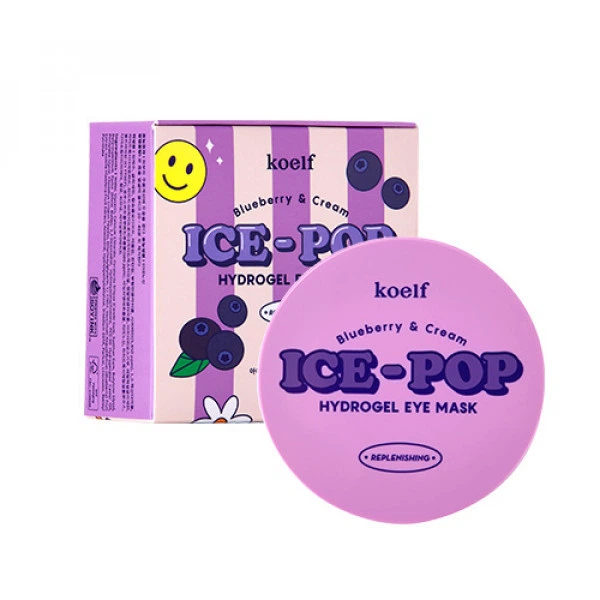 Гидрогелевые патчи для глаз с голубикой и сливками Koelf Blueberry & Cream Ice-Pop Hydrogel Eye Mask - Фото 1 Гидрогелевые патчи для глаз с голубикой и сливками Koelf Blueberry & Cream Ice-Pop Hydrogel Eye Mask - изображение 1