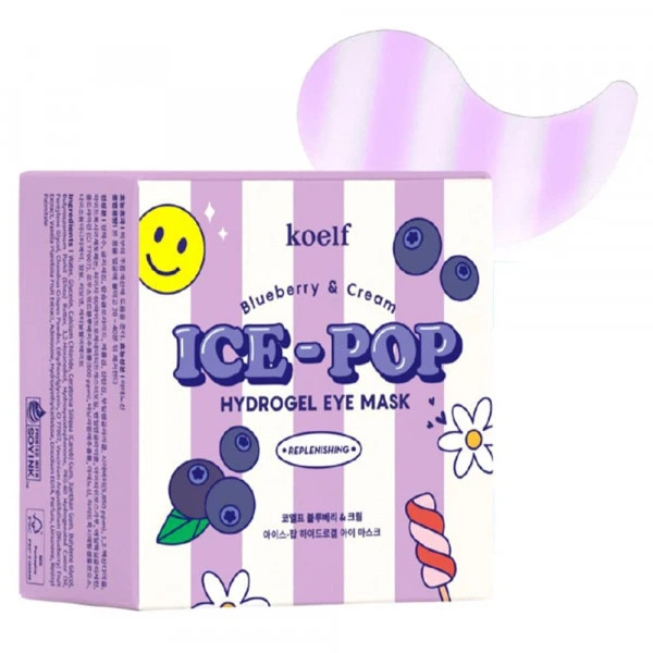 Гидрогелевые патчи для глаз с голубикой и сливками Koelf Blueberry & Cream Ice-Pop Hydrogel Eye Mask - Фото 4 Гидрогелевые патчи для глаз с голубикой и сливками Koelf Blueberry & Cream Ice-Pop Hydrogel Eye Mask - изображение 4