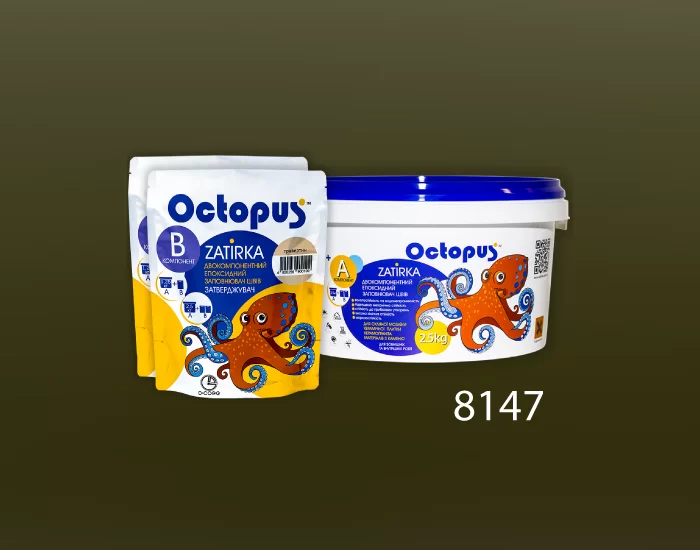 Затирка для плитки и мозаики Octopus Zatirka цвет 8147 эпоксидная 2,5 кг - Фото 2 Затирка для плитки и мозаики Octopus Zatirka цвет 8147 эпоксидная 2,5 кг - изображение 2