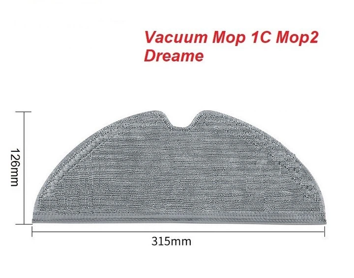 Ганчірки (Мікрофібра) для робот-пилососаXiaomi Mop 1С ( STYTJ01ZHM ) Mop 2 / Dreame F9 / D9 Pro / L10 (з повним покриттям) 2 шт. - зображення 2