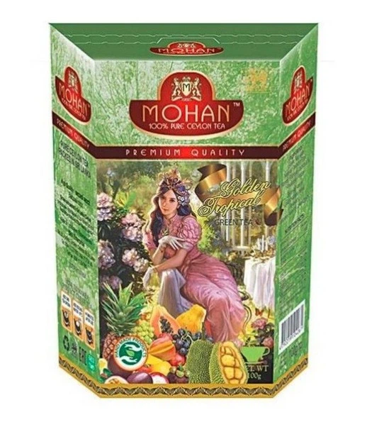 Зеленый чай Золотые тропические фрукты крупнолистовой Mohan 100 гр - Фото 1 Зеленый чай Золотые тропические фрукты крупнолистовой Mohan 100 гр - изображение 1