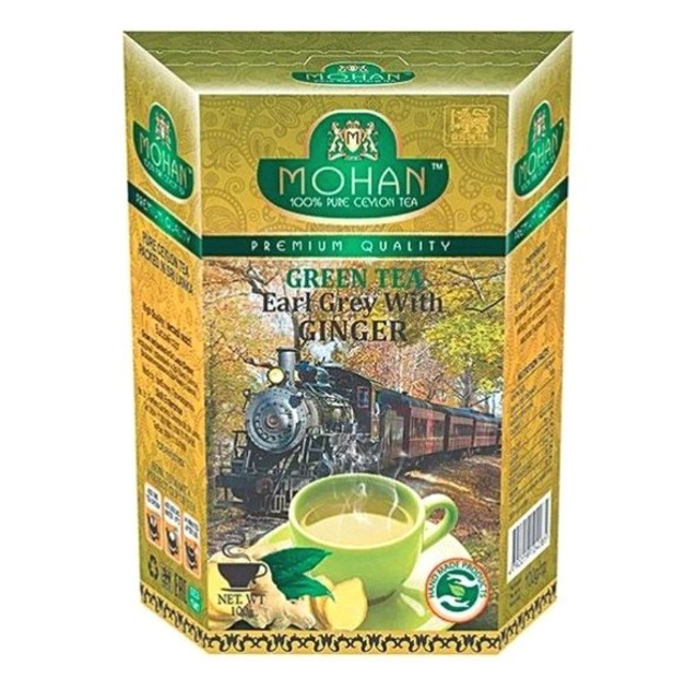 Чай зеленый с бергамотом и имбирем крупнолистовой Mohan 100 гр от ...