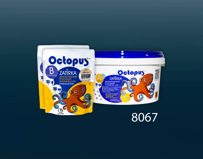Затирка для плитки и мозаики Octopus Zatirka цвет 8067 эпоксидная 2,5 кг - изображение 2