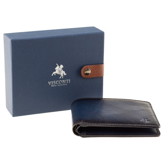 Гаманець чоловічий шкіряний Visconti AT58 Milo c RFID Burnish Blue - Фото 6 Гаманець чоловічий шкіряний Visconti AT58 Milo c RFID Burnish Blue - зображення 6