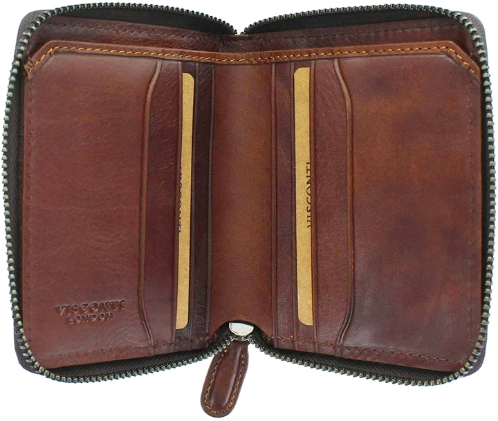 Кошелек мужской кожаный на молнии Visconti AT65 Mondello c RFID Burnish Tan - Фото 3 Кошелек мужской кожаный на молнии Visconti AT65 Mondello c RFID Burnish Tan - изображение 3