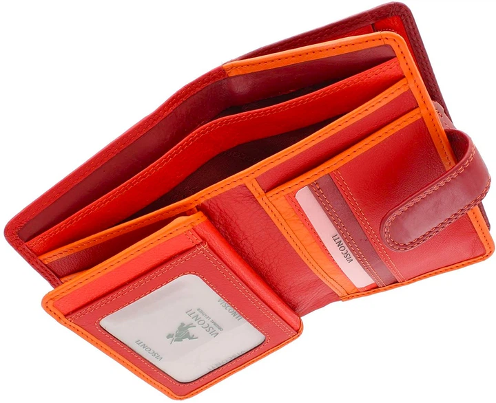 Гаманець жіночий шкіряний Visconti RB51 - Fiji (red multi) - изображение 4