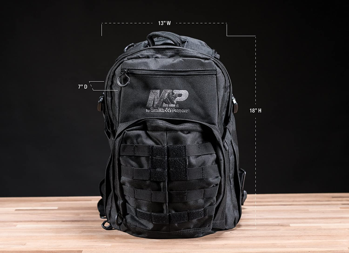 Военный тактический рюкзак от Smith & Wesson M&P Duty Series 24 л с защитой от атмосферных воздействий конструкцией из баллистической ткани и MOLLE для тактических военных задач охоты путешествий и спорта Черный - зображення 2