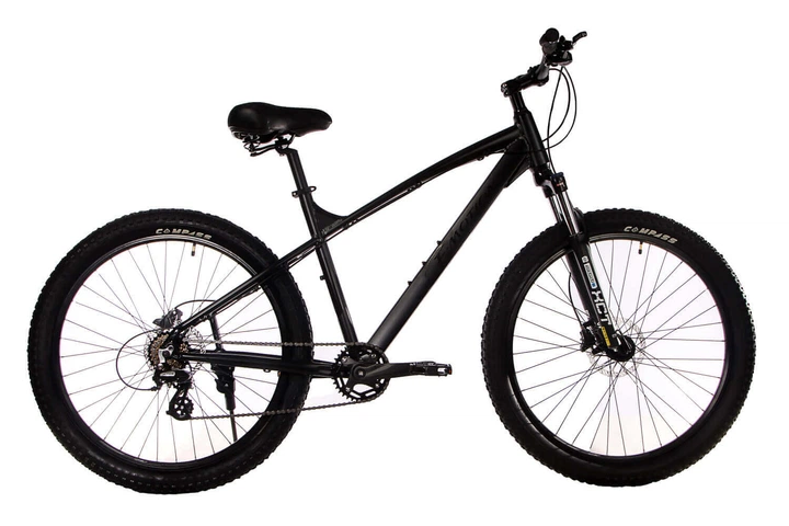 Велосипед E-motion MTB F430 27,5"х3" / рама 19" чёрный матовый (vemmtbf430cm) - Фото 1 Велосипед E-motion MTB F430 27,5"х3" / рама 19" чёрный матовый (vemmtbf430cm) - изображение 1