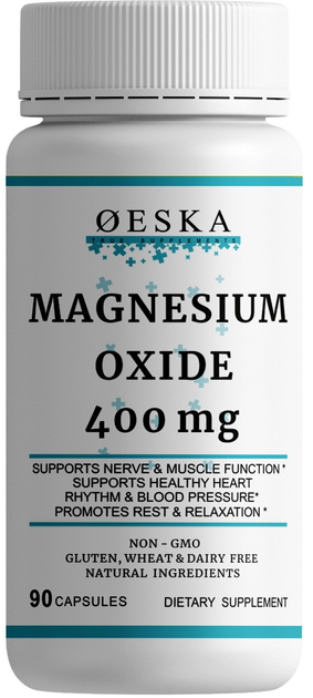 Минералы Oeska Magnesium Oxide 400mg Магний Оксид 90 капсул – фото ...
