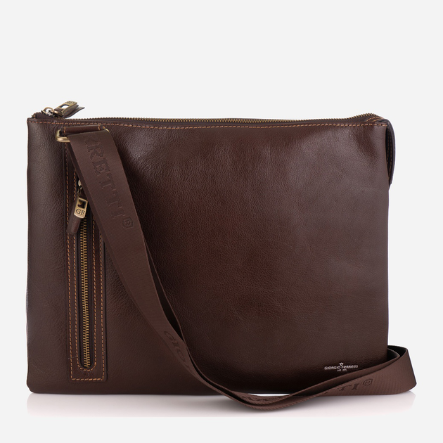 Сумка кросс-боди мужская кожаная Giorgio Ferretti SHIGF3482 Коричневая ...