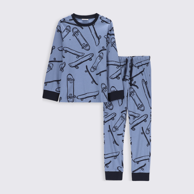 Акція на Піжама (футболка з довгими рукавами + штани) для хлопчика Coccodrillo Pyjamas ZC2448132PJS-014 104 см Блакитна від Rozetka