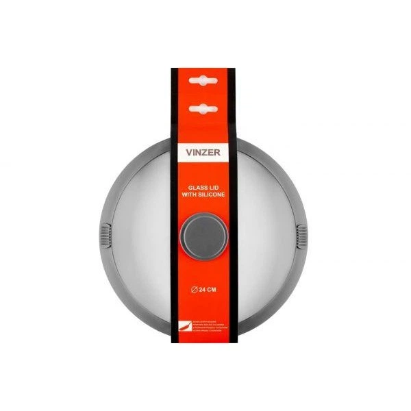Кришка скляна Vinzer VZ-89250 24 см - Фото 3 Кришка скляна Vinzer VZ-89250 24 см - зображення 3