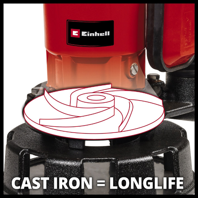 Насос дренажний з подрібнювачем для брудної води Einhell GC-DP 900 Cut (4181550) - зображення 3