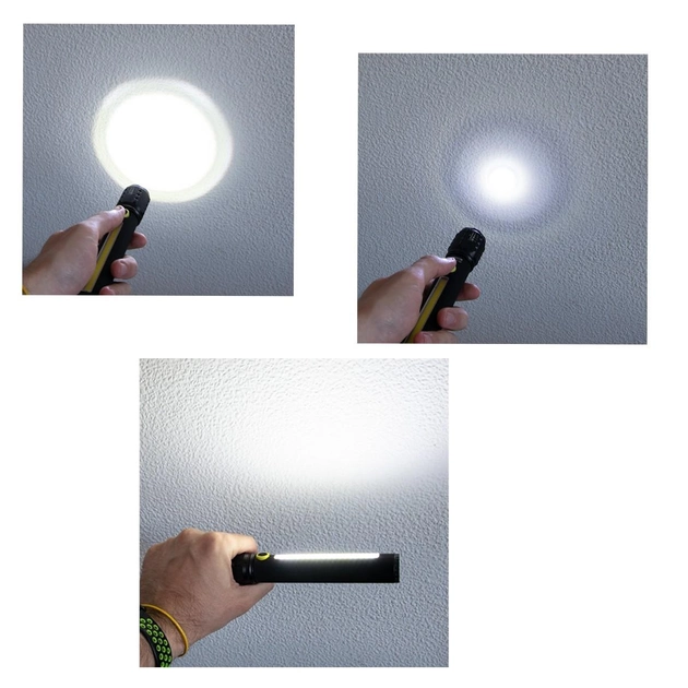 Мощный LED фонарь BL-C73-P50 COB фонарик ручной с USB зарядкой, светодиодный карманный фонарь (1009455-Black) - изображение 3