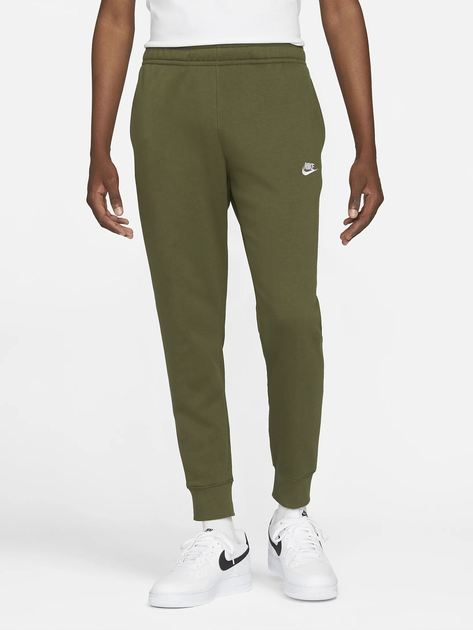 Акція на Спортивні штани чоловічі Nike Club Jogger BV2671-327 L Rough Green/Rough Green/White від Rozetka