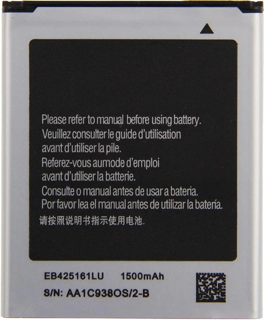 Аккумулятор TOTO EB425161LU for Samsung S7562/I8160/I8190/S7270 1450/1500 mAh - Фото 3 Аккумулятор TOTO EB425161LU for Samsung S7562/I8160/I8190/S7270 1450/1500 mAh - изображение 3