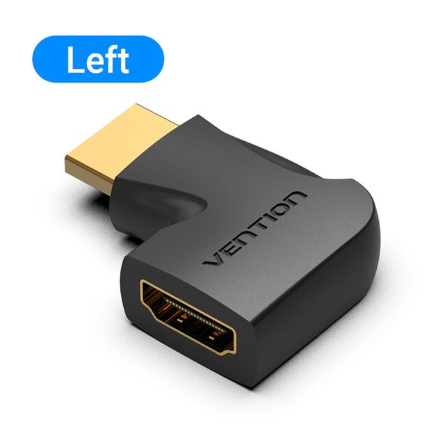 Переходник Vention HDMI Male to Female Adapter 90° Degree Левый (AIPB0) - изображение 2