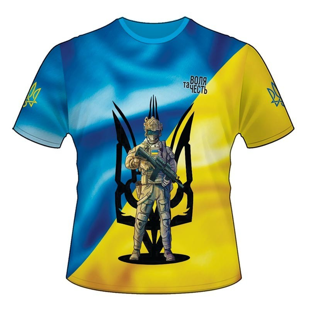 Футболка DU-GARA "Воля та честь" 128-134 см двосторонній принт (3D ...