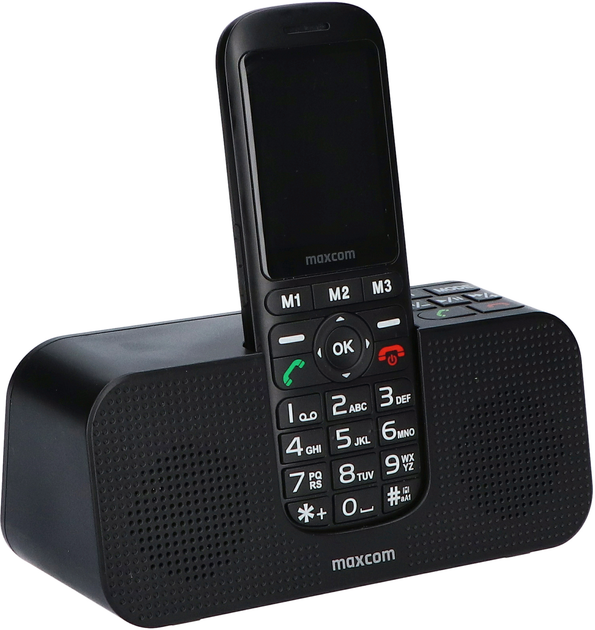 Maxcom MM32D Teléfono Dect 2,4 Sim 2G Negro