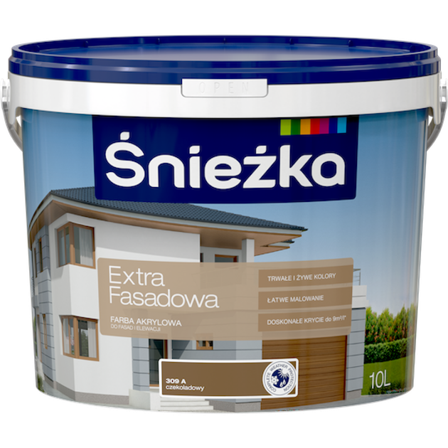 Фарба фасадна акрилова Sniezka Extra Fasadowa 309A шоколадний 10 л - зображення 1