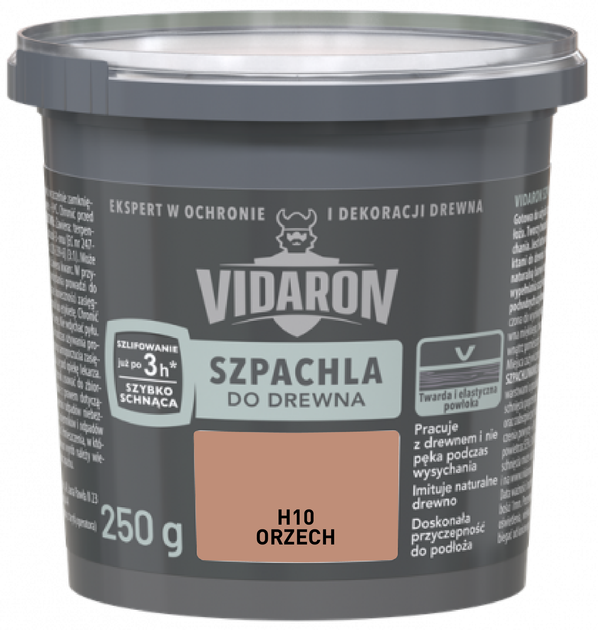 Шпаклівка акрилова для дерева Vidaron горіх H10 250 г - Фото 1 Шпаклівка акрилова для дерева Vidaron горіх H10 250 г - зображення 1