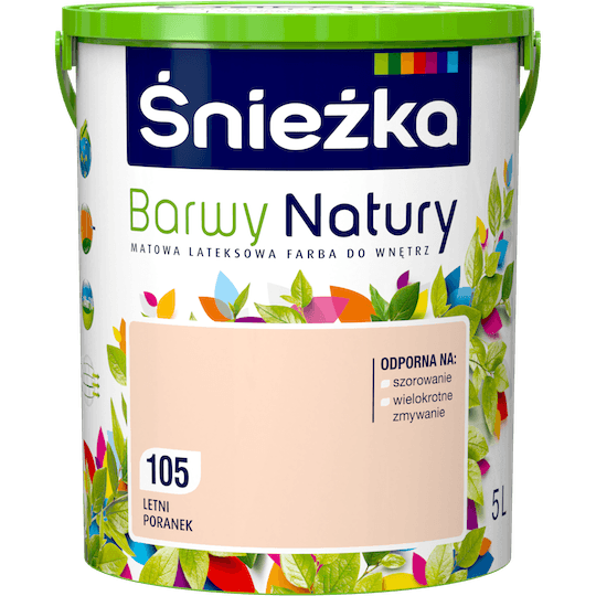 Краска интерьерная латексная Sniezka Barwy Natury 105 летнее утро 5 л - Фото 1 Краска интерьерная латексная Sniezka Barwy Natury 105 летнее утро 5 л - изображение 1